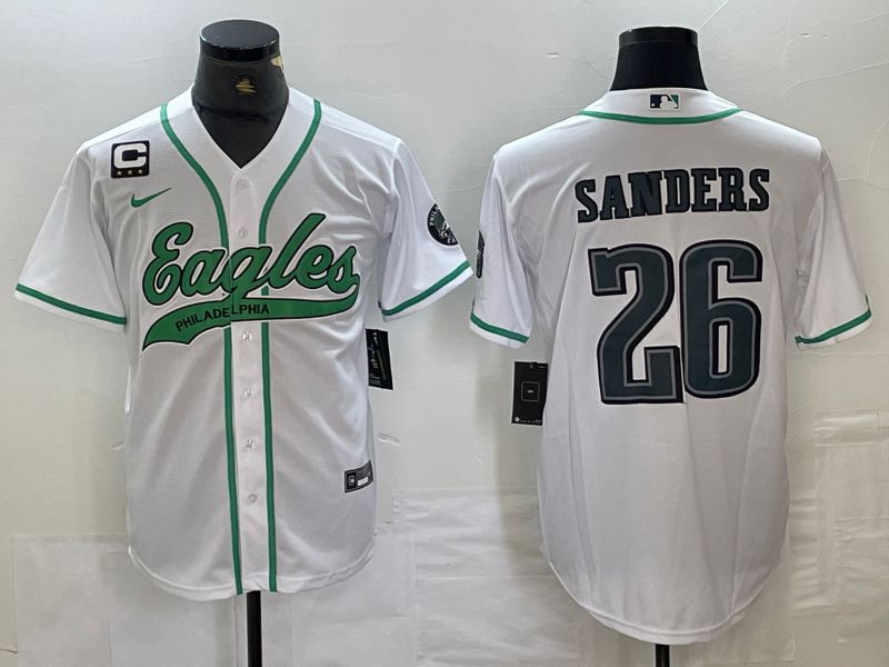 Men Philadelphia Eagles #26 Barkley White 2024 Nike Co branded NFL Jersey style 4